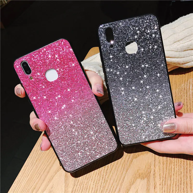Sequin Gradient Glitter Bling Case For Vivo X7 X9 X20 V7 Plus X21 Nex UD X23 V11 V11i Z1 Y85 Y66 V9 Silicone shockproof Cover |