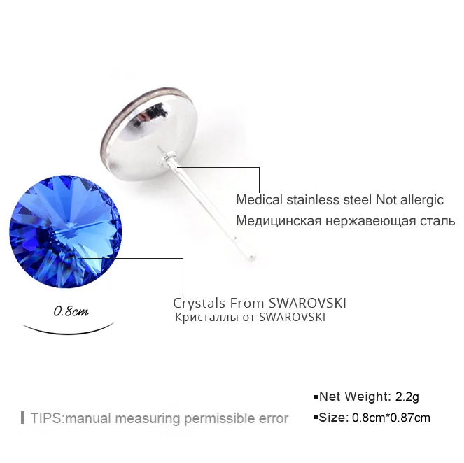 ANNGILL из плотной ткани модное круглый Одежда высшего качества серьги кристаллами