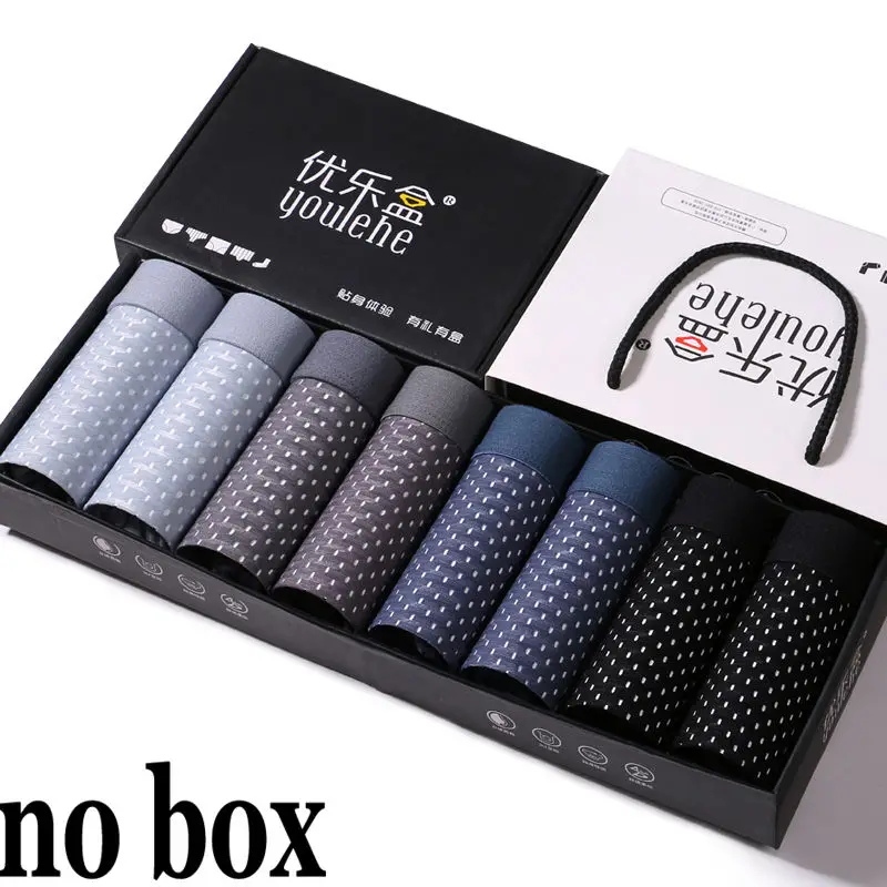 8pcs no box 8 шт. крутые шелковые мужские трусы боксеры супер дышащие сетчатые мужские трусы сексуальные тонкие трусы Cueca дропшиппинг - Цвет: 8pcs no box