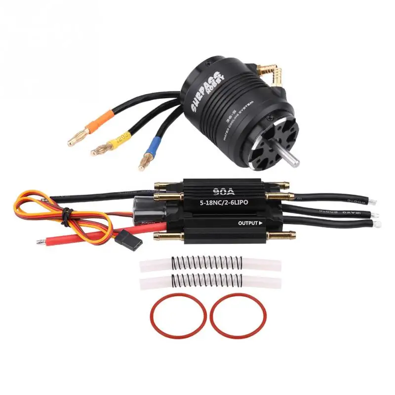 Surpass hobby 4 полюса 3660 4300KV мотор + 36 S куртка с водяным охлаждением 90A
