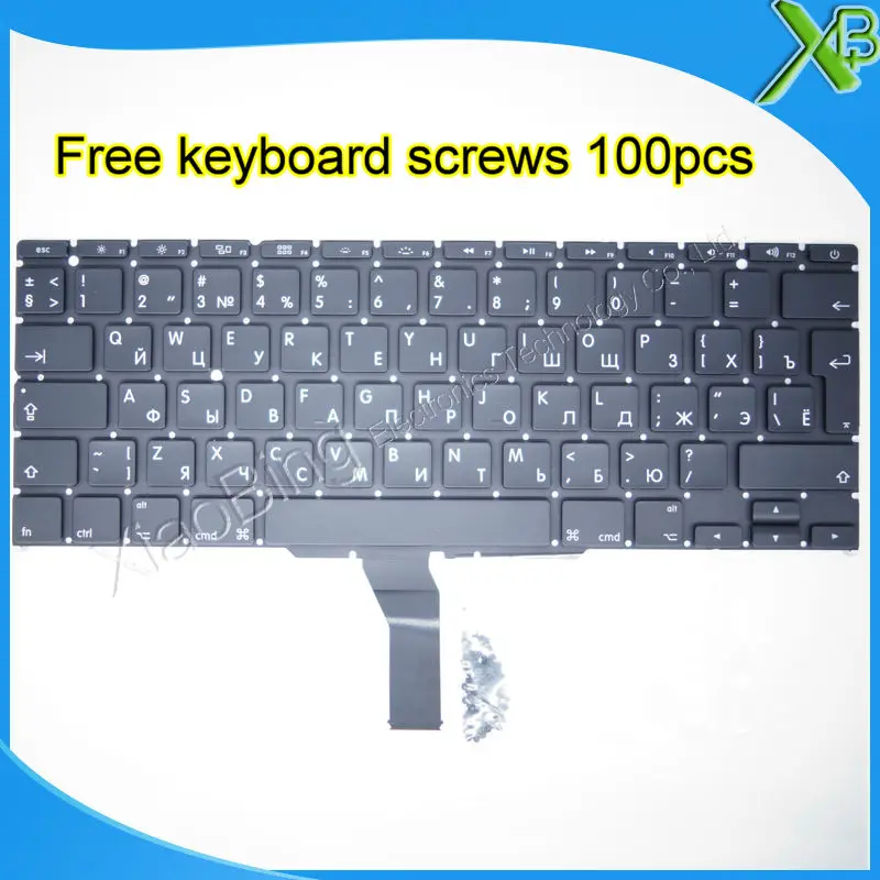 Совершенно новая Русская клавиатура + 100 шт. винтов для клавиатуры MacBook Air 11 6 дюйма