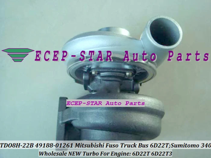 Турбокомпрессор TD08H TDO8H-22B 49188-01261 Для Mitsubishi Fuso Truck Bus 6D22T для SUMITOMO 340 различные 6D22T3 |