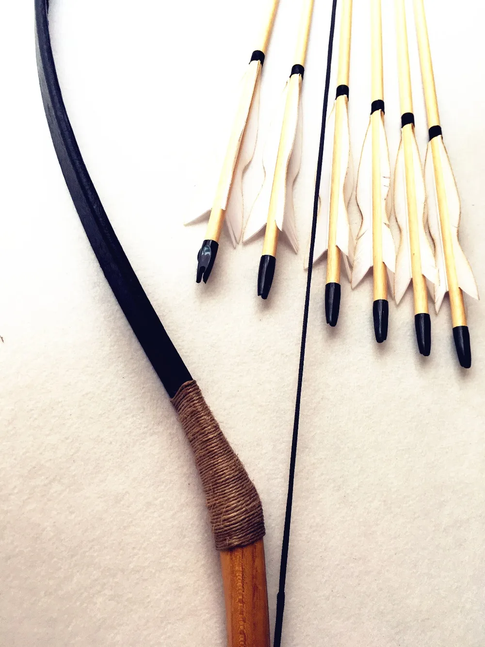 Черный кожаный бантик с 6 стрелами для охоты стрельбы из лука traditional