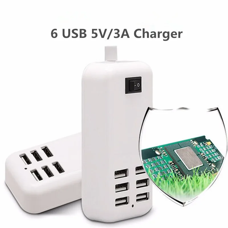 Зарядное устройство Faichoy с 6 USB портами 5 В/3 А|charger quick|us usb chargerusb charger |
