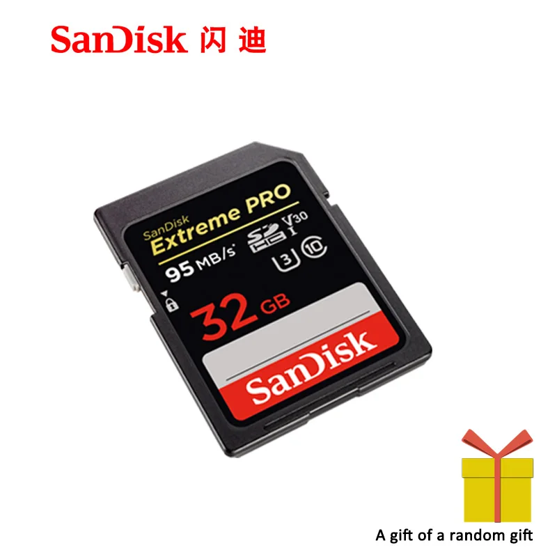95MB 32GB Двойной флеш-накопитель SanDisk Extreme PRO SDHC и SDXC UHS-I 32 Гб 64 Гб 128 высокое Скорость слот для карт памяти C10 U3 V30 SD Камера Class 10 95 МБ/с - Емкость: 95MB 32GB