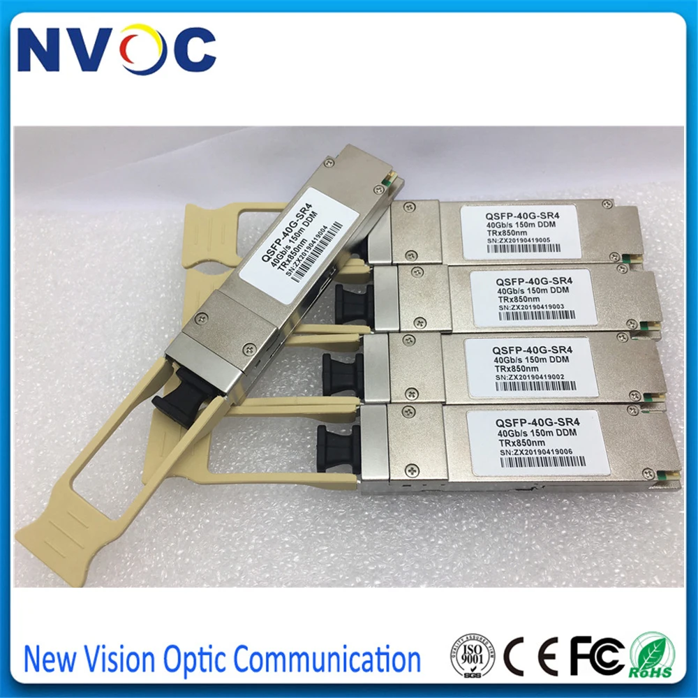 Бесплатная доставка 4 шт./лот 40G QSFP SR4 совместимый трансивер 40GBASE + 850нм 150 м MTP/MPO DDM MMF