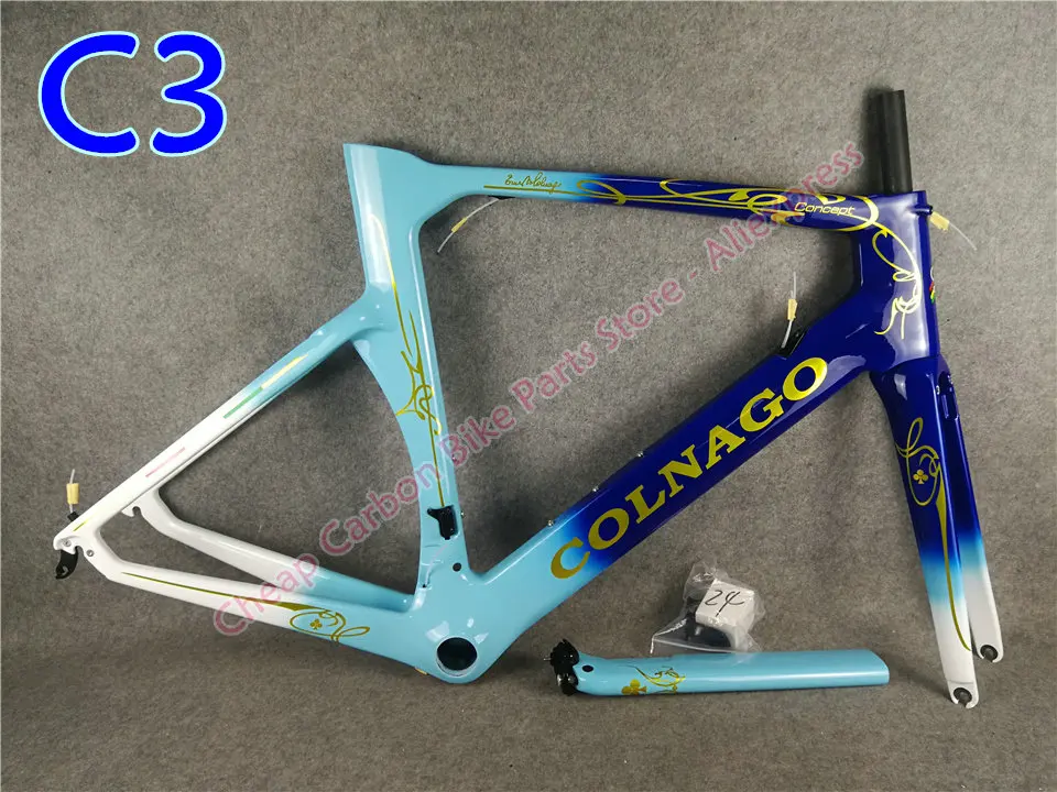 Топ продаж художественная живопись Colnago концепция полный велосипед полный карбоновый дорожный велосипед с R8010 Группа Набор 50 мм карбоновые колеса A271 ступицы