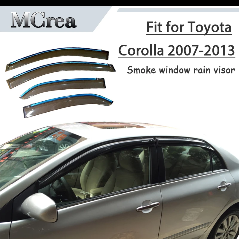 4 шт. защитный козырек от дыма и дождя для Toyota Corolla E140/E150 2007 2013|Уплотнители авто| |
