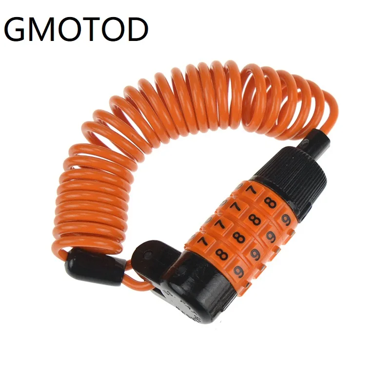 

Замок для мотоциклетных шлемов GMOTOD, замок с паролем, со стальной проволокой, удлиненный трос, для багажа