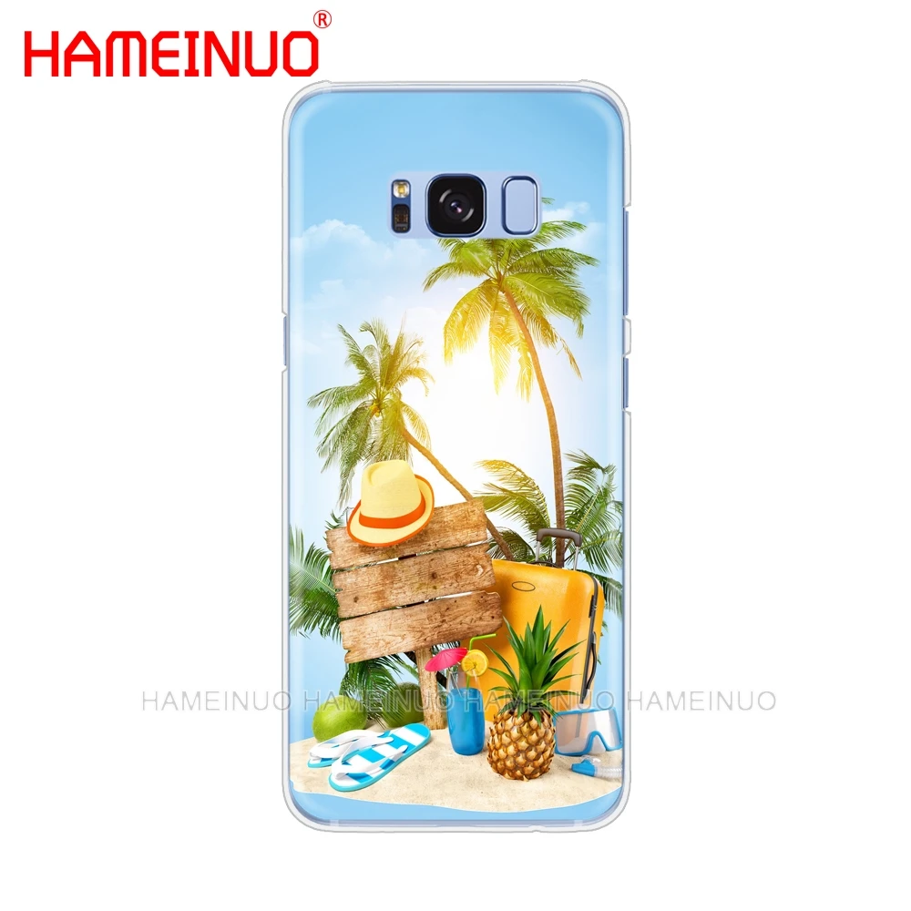 HAMEINUO Летний Пляжный сцена на закате на море Пальма чехол для телефона чехол для samsung Galaxy S9 S7 edge PLUS S8 S6 S5 S4 S3 MINI - Цвет: 42041