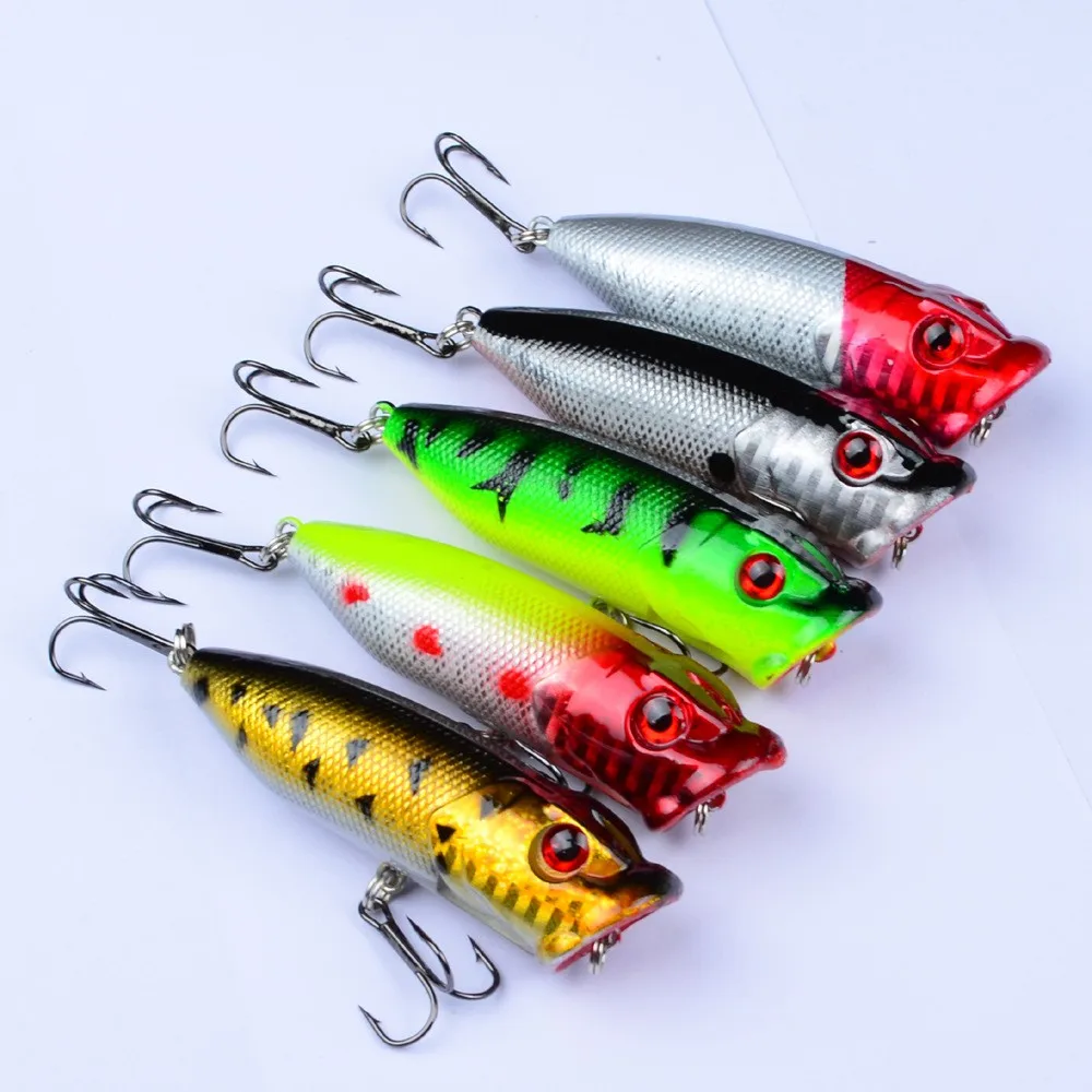 5pcs/Lot 5color 7.3cm 11g Poppers Fishing lure top water Hard Bait Lures Crankbait pesca fish lures artificial bait |