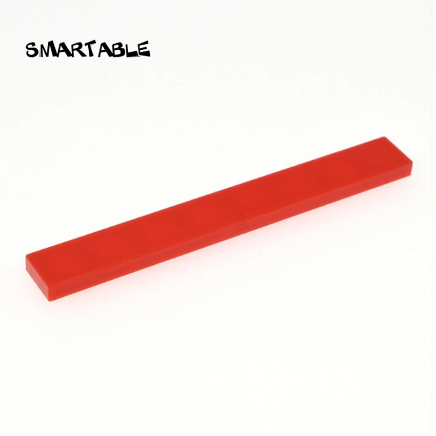 Smartable Tile 1x8 с пазом плоские шпильки строительные блоки детали креативные игрушки