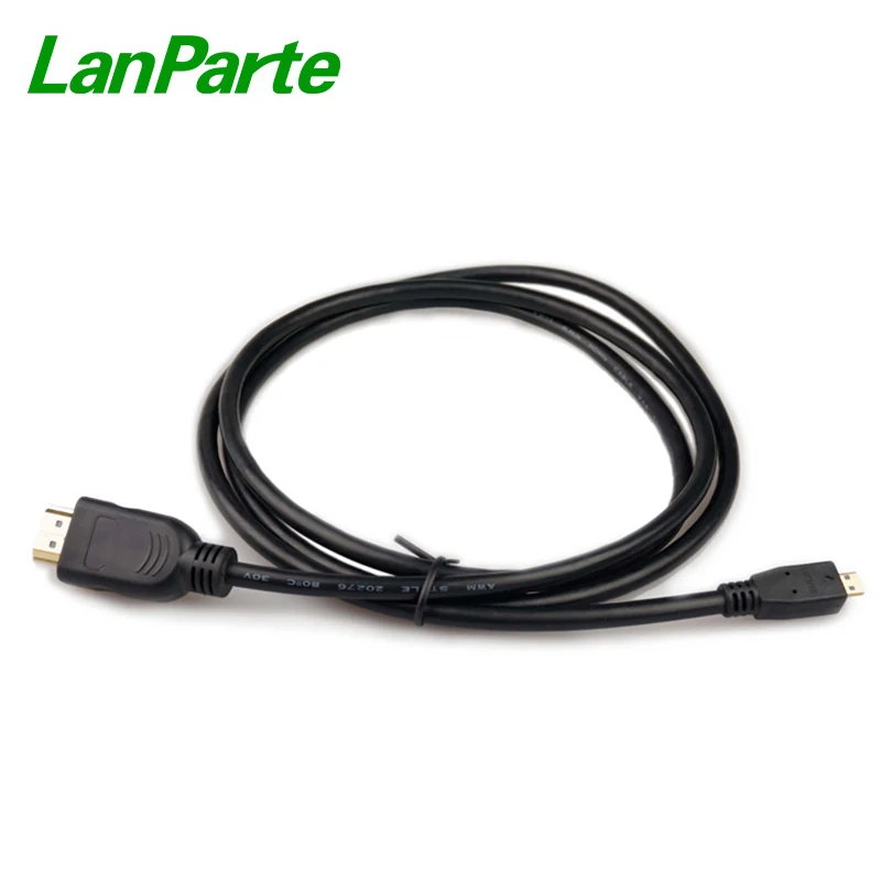 Lanparte 80 мм Mirco HDMI совместимый кабель для видеосъемки HD DSLR|Аксессуары фотостудии| |