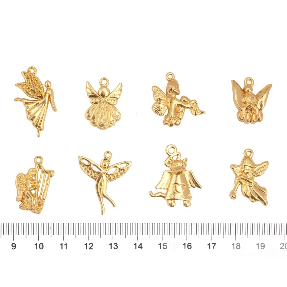 Минимальный. Заказ $ 10 ( заказ ) сплава цинка ангелы подвески 8 компл. тибетский silve /