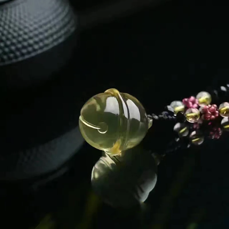 Подвеска Кристальные колокола JoursNeige из натурального желтого кристалла|bell pendant|f