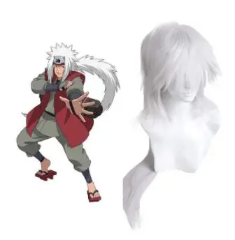 Прозрачный Косплей «Love Custome» Jiraiya; костюм для косплея с повязкой на голову; обувь; парик из аниме Наруто; Shippuden - Цвет: Прозрачный