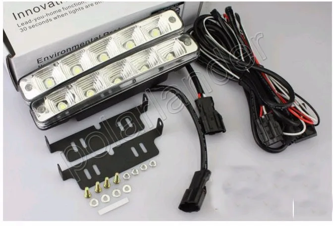 Новейшие Автомобильные дневные ходовые огни 2 шт./компл. 5 LED DRL Белый