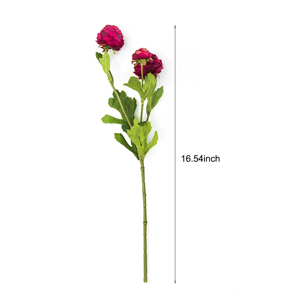 Женские цветы 42 см длинные настоящие на ощупь лампочки Ranunculus Шелковый цветок для
