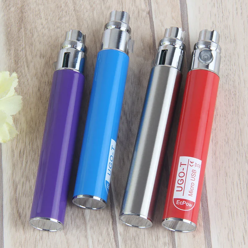 Ugo T 2 батарея 650mah электронная сигарета батарея порт зарядки Micro USB 3,7 V электронные сигареты 510 батарея для Vape ручка