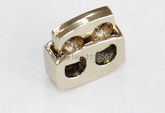 100 штук золотой тон металлическая пробка тумблер шнур замки шнурок с 2