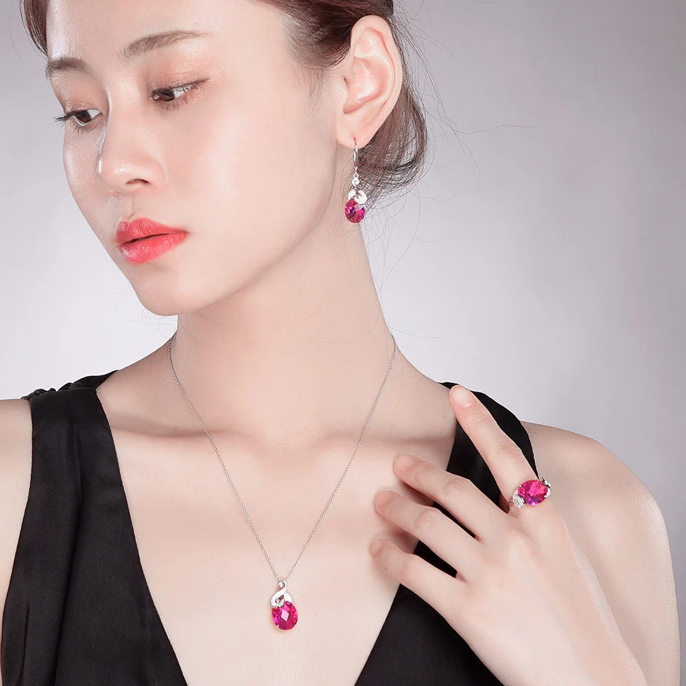 Кольцо женское из серебра 925 пробы с красным камнем карата|jewelry rings|ring forrings for women |