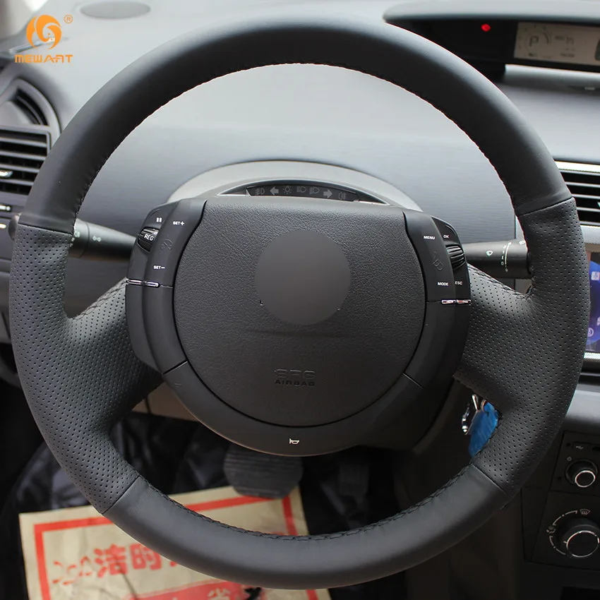 MEWANT для Citroen Triumph C4 2005 2006 2007 2008 2009 2010 черная искусственная кожа аксессуары|car steering