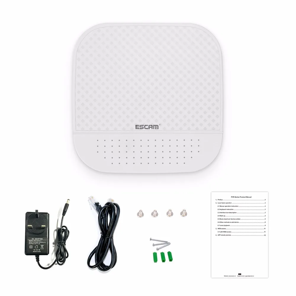 Новые технологические продукты ESCAM PVR208 8CH Wifi NVR комплект с 2 приватными облачными