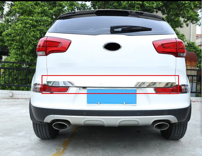 

for KIA Sportage R 2011-2015 5dr High quality stainless steel Rear Trunk Lid Cover Trim with logo2