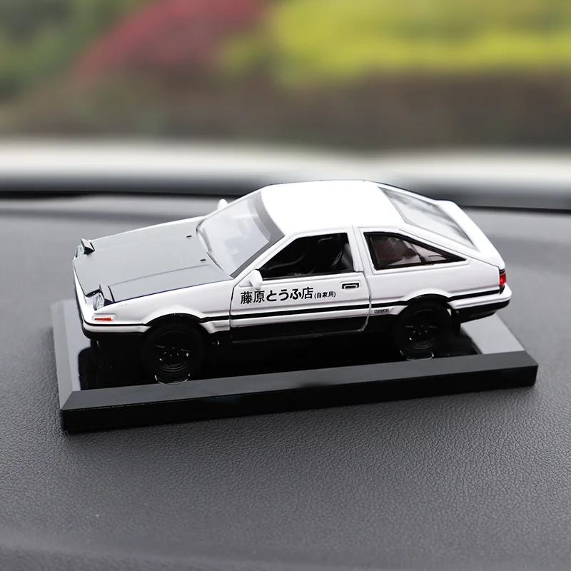 Автомобиль из 1:28 сплава, новинка, Toyota AE86, начальная Модель D, аниме, мультфильм, форсаж, со звуковым светом для мальчиков, игрушки - Цвет: NO BOX