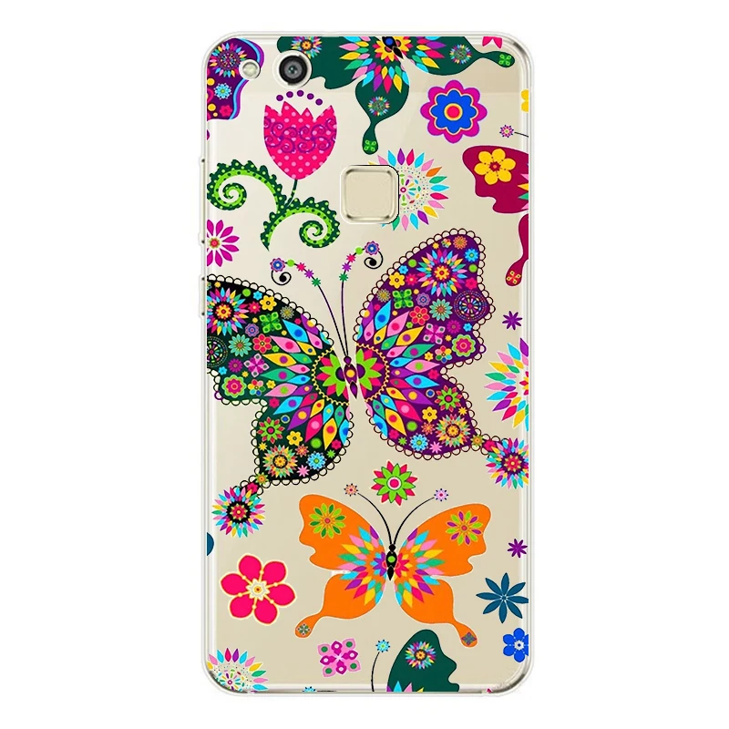Soft Silicone Case for Huawei P 10 Lite Cute Printing Painted Back Cases Cover FOR Coque P10 lite 5.2&quot Bumper Capa |
