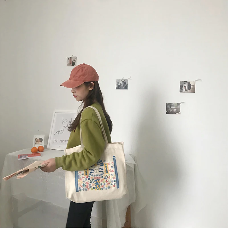 Youda, модная женская сумка на плечо, холщовые сумки, персональный рисунок, печать, сумка, женская, мультяшная, большая емкость, для покупок, тоут