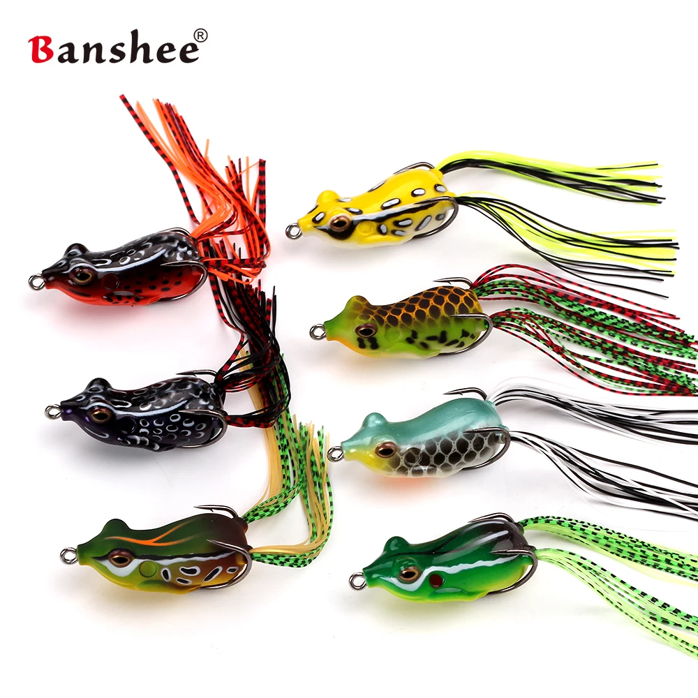 Banshee 11 г 50 мм Высококачественная мягкая лягушка со змеиной головой/басом Topwater Ray