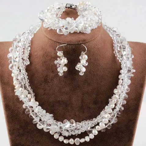 Очаровательные жемчужные украшения белый цвет в форме барокко с жемчугом