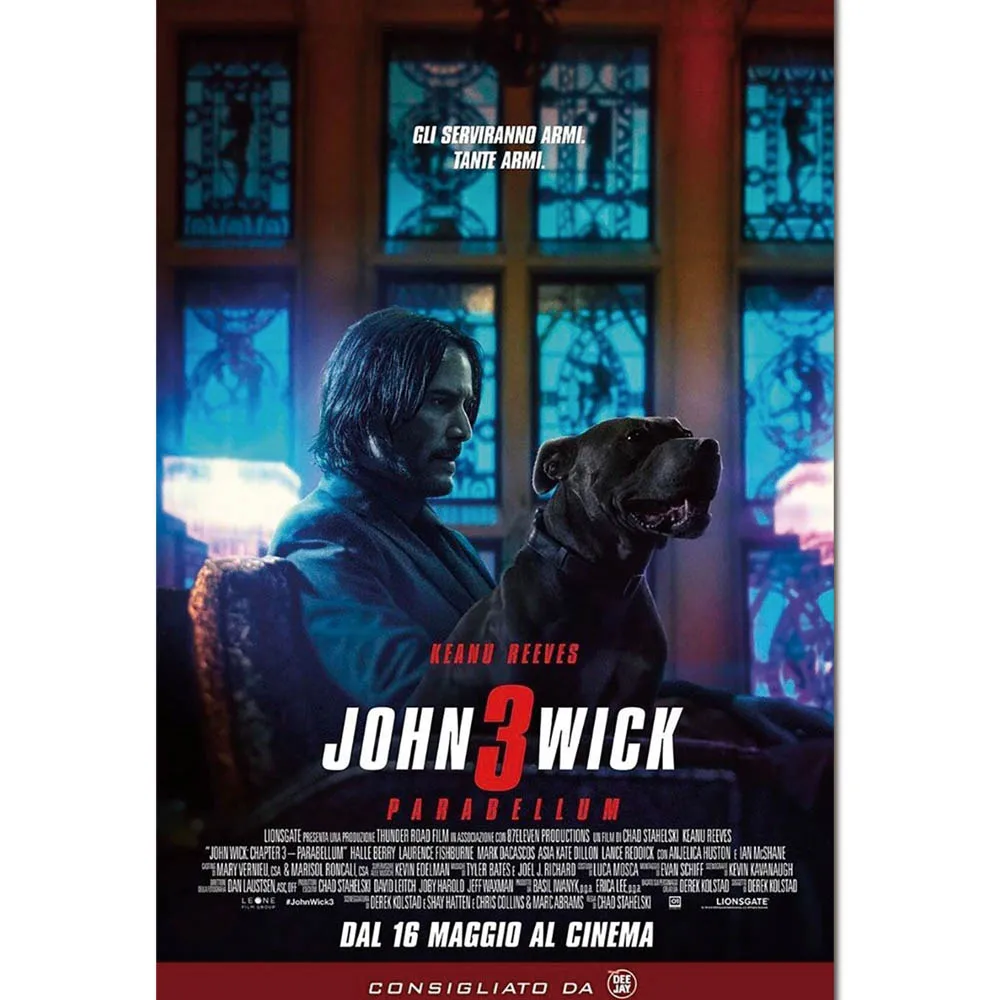 John Wick фильм Искусство шелковая принтованная ткань 32*48 дюймов картинка для