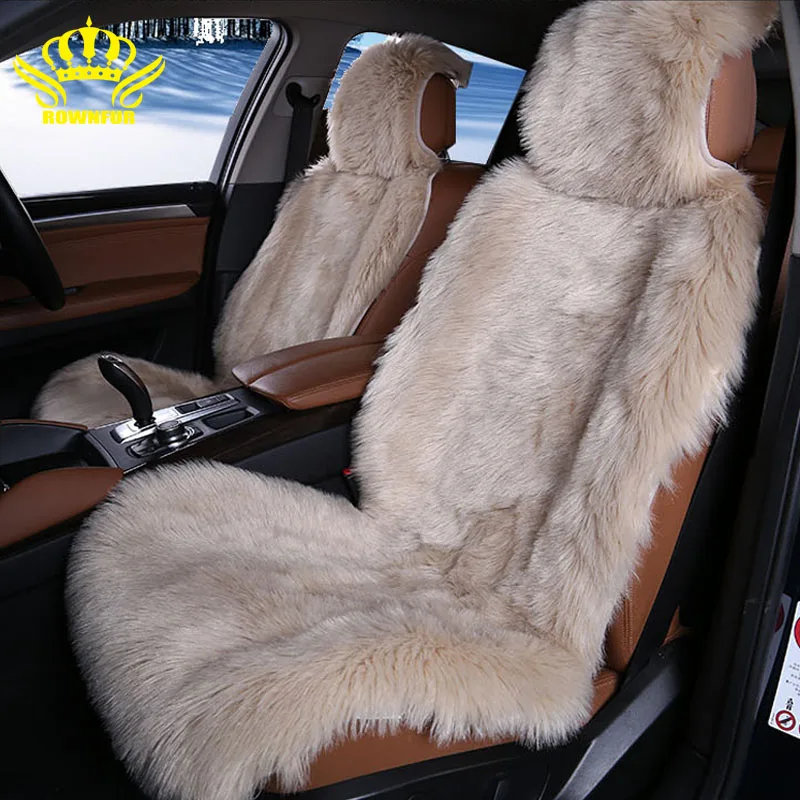 2 шт. высокое качество искусственного меха передних сидений для автокресел авто