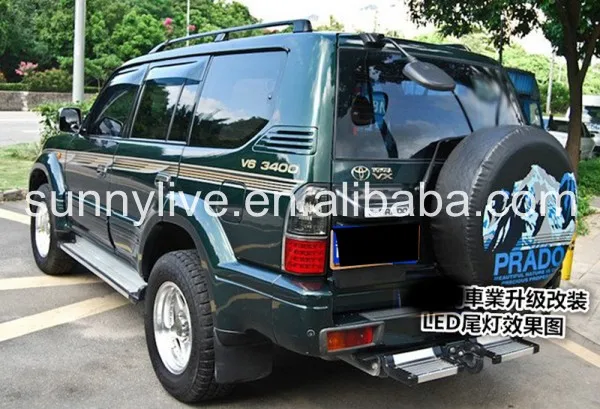 Для TOYOTA Prado FJ90 LC90 светодиодный задний фонарь 1998 2003 красный + черный|tail lamp|led tail