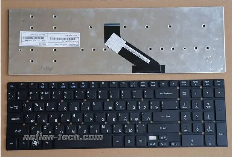 Новая Оригинальная клавиатура для ноутбука ACER Aspire V3 531G 551G RU черная с полным