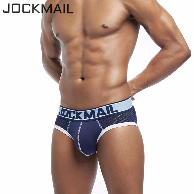 Трусы брифы JOCKMAIL мужские сетчатые пикантное нижнее белье с заниженной талией