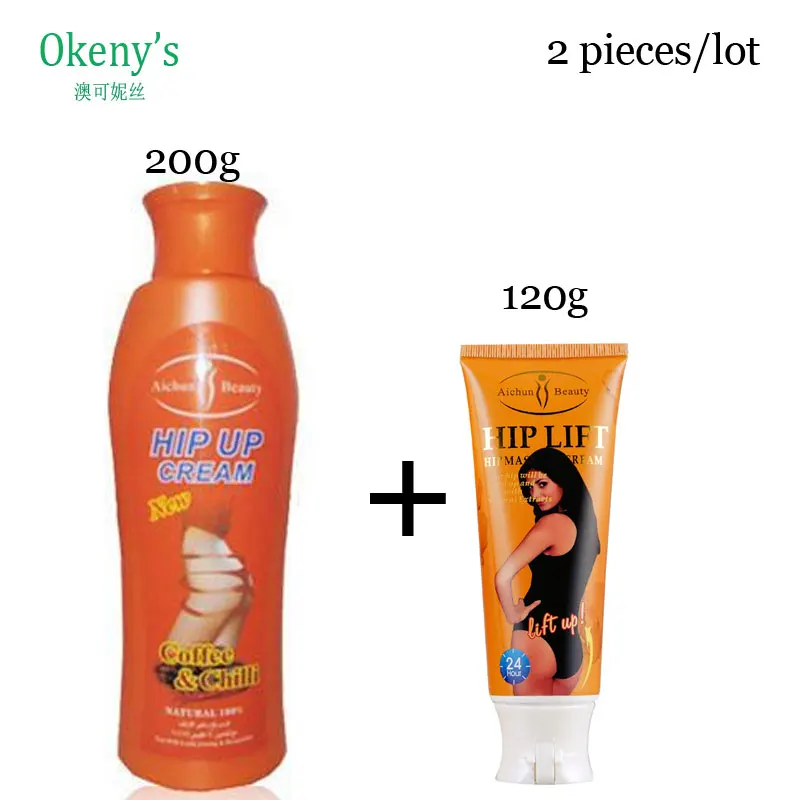 Крем для увеличения ягодиц Aichun 200 г + 120 мл имбирный Chilli Hip UP litti cream ang крем | Красота