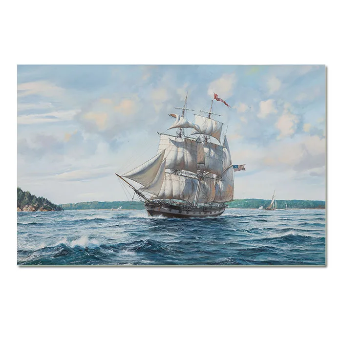Картина на холсте для гостиной детской комнаты 40x60 с рамкой 1 рисунок море