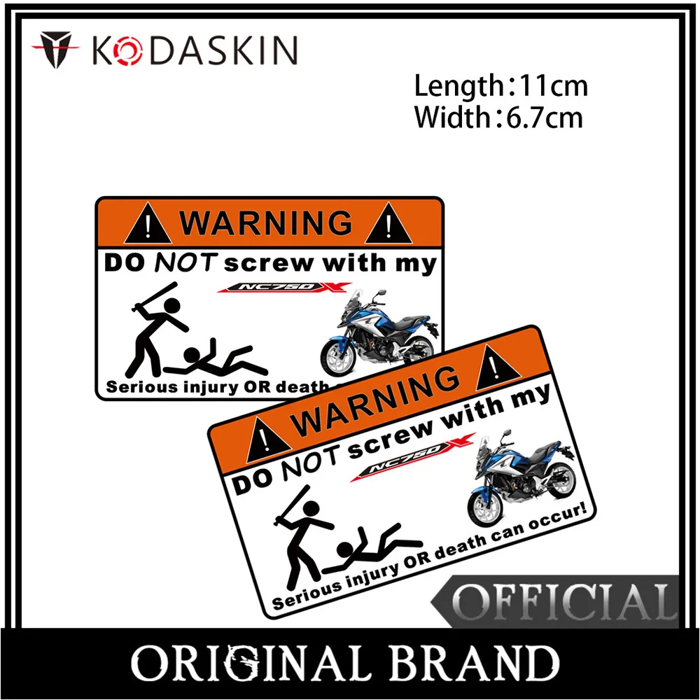 

KODASKIN 2 Pieces Warning Do Not Screw Sticker Decal for HONDA NC750X Blue