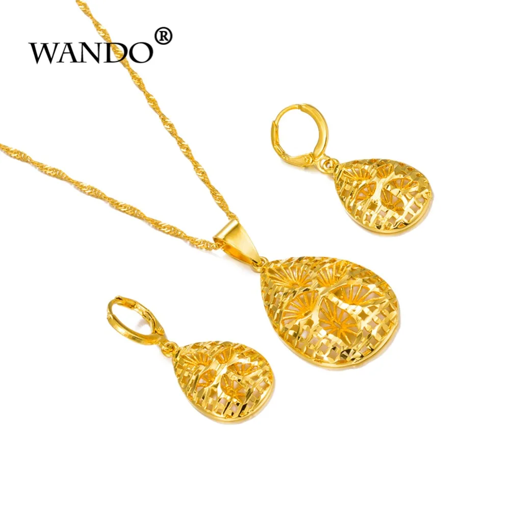 Wando новинка ювелирный комплект из эфиопской кожи 22 к золотое