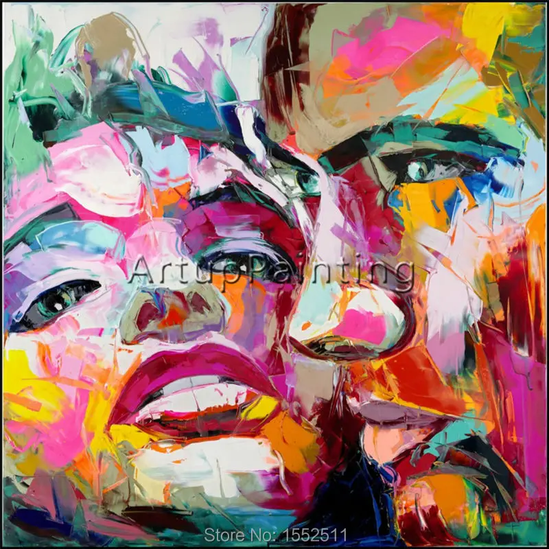 Francoise Nielly ручная роспись палитра нож для лица картина маслом импасто рисунок на
