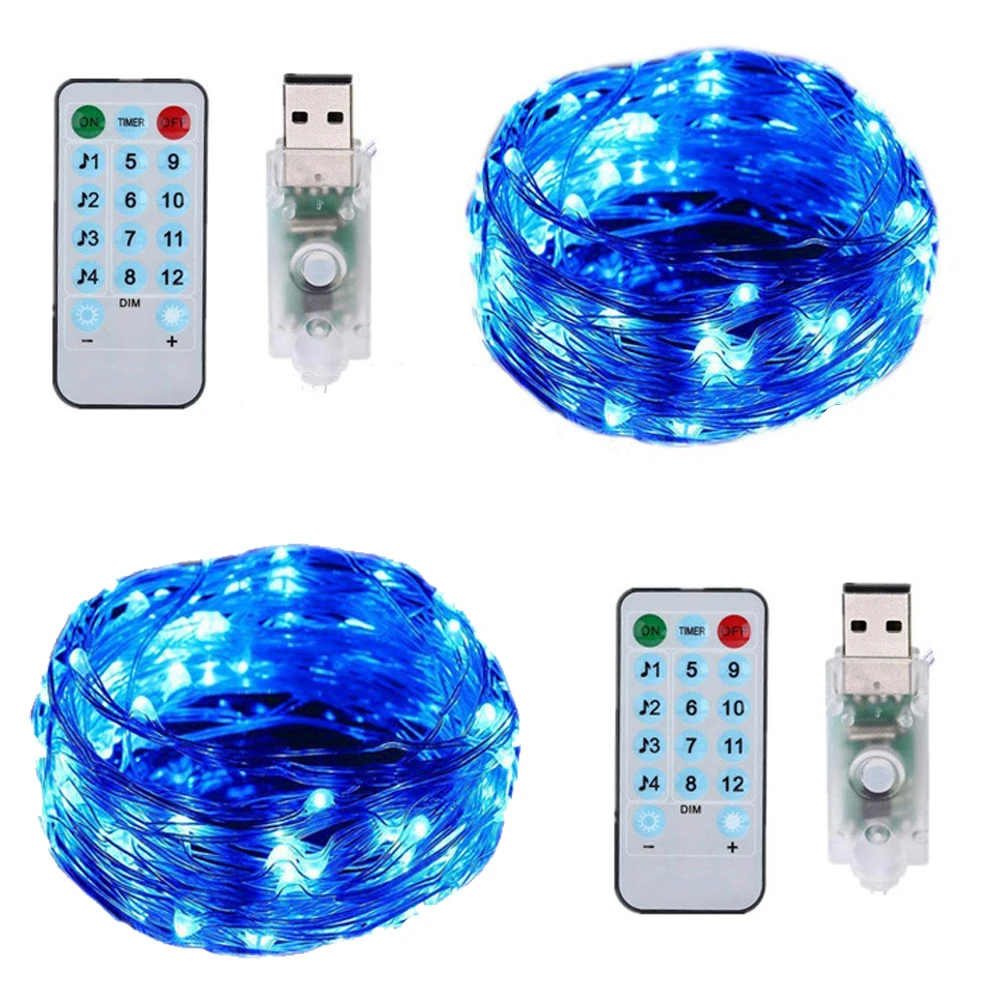 USB зарядка LED Голосовое дистанционное управление световая гирлянда
