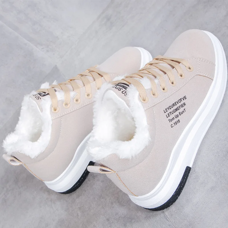 2019 г. Зимние ботинки женские на платформе супер теплая Повседневная обувь