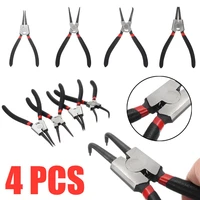 4pcs portable 7 internal external pliers retaining clips multifunctional snap ring circlip pliers for hand tool