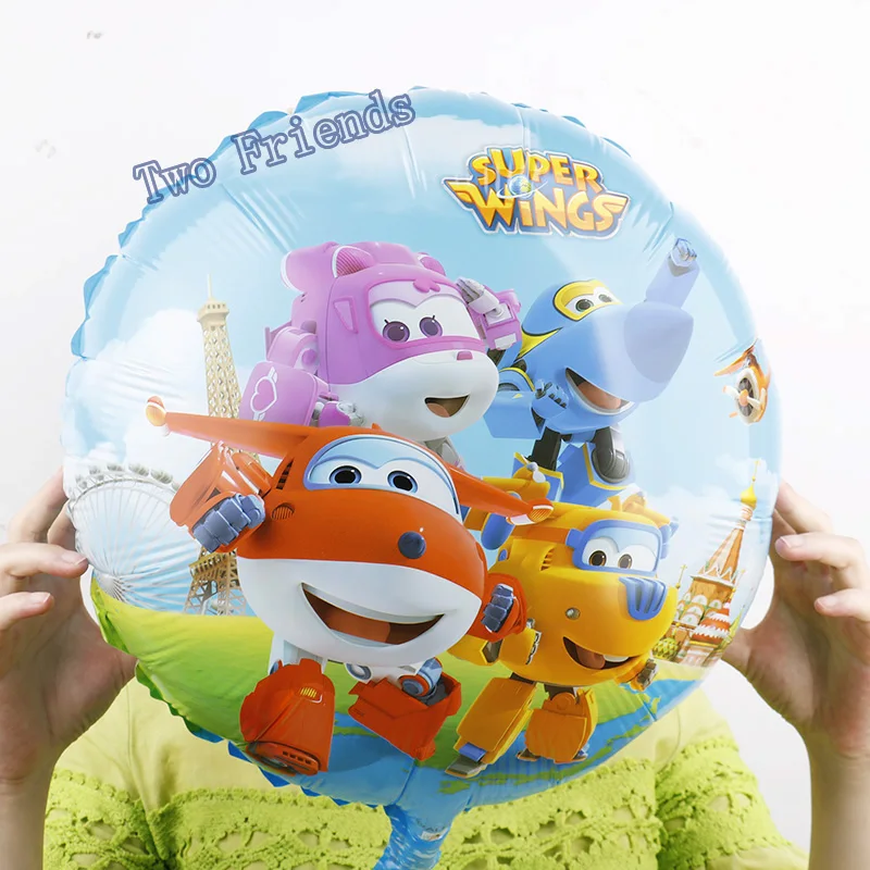 3D Супер Крылья фольгированный шар 18 дюймов Гелиевый SuperWings globos Jett латексные