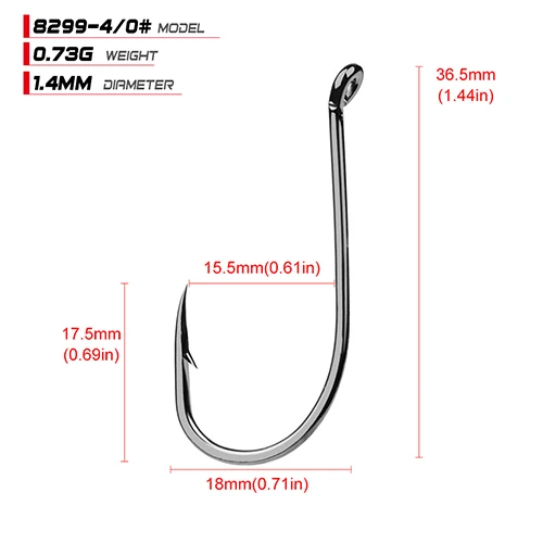 size4-0 50 шт./лот рыболовный крючок 1/0#-6/0#8299 серия Осьминог HC-72A Высокоуглеродистая сталь Карп Anzol рыболовный крючок морская вода Pesca рыболовный крючок - Цвет: size4-0