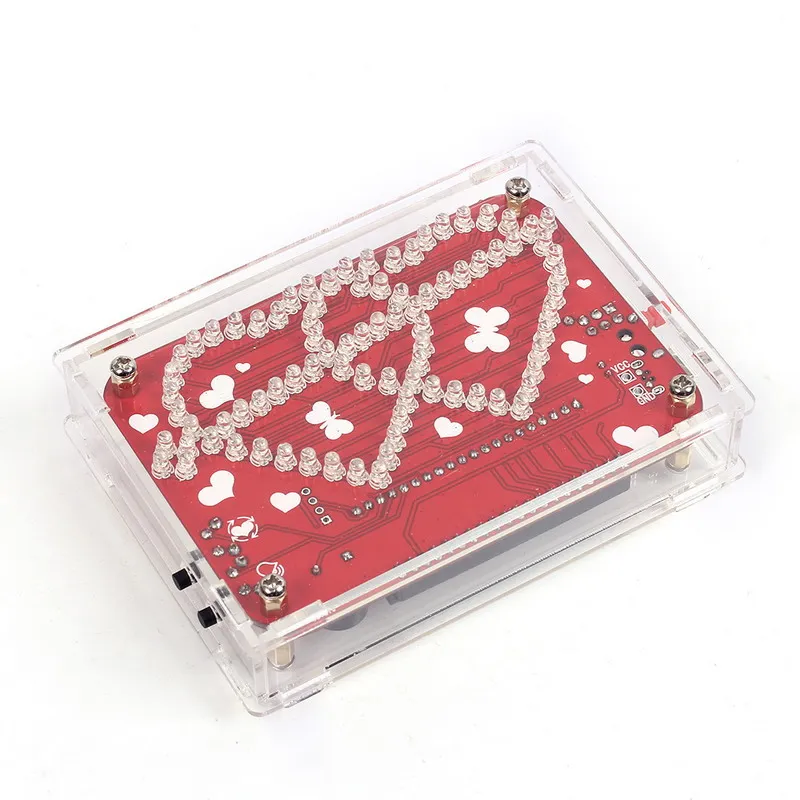 Электронный набор для самостоятельной сборки RGB LED двойной в форме сердца свет
