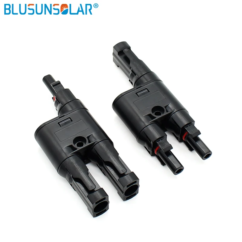 

100 Pairs IP67 Solar Panel Cable Connector Solar T Branch Plug Connectors 1F2M & 2F1M Adaptors for Photovoltaic System LJ0142